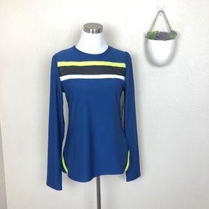 •C&C‎ CALIFORNIA• Blue Long Sleeve Performance Top Size Large